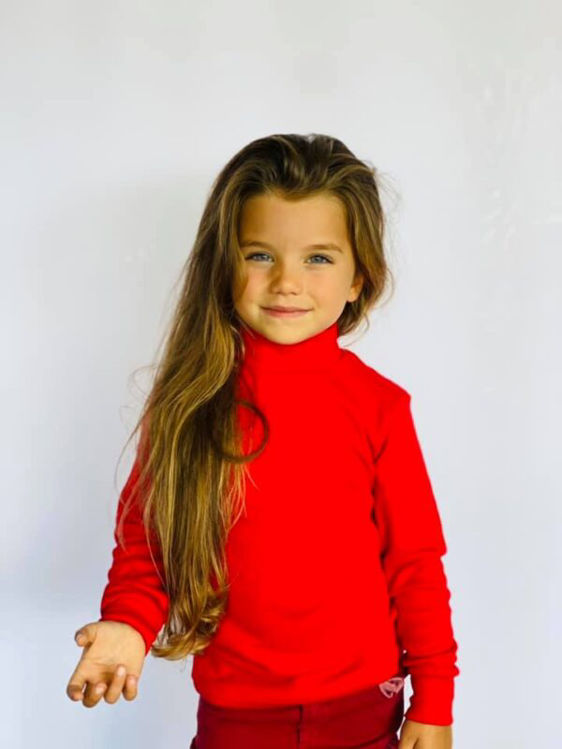 Picture of Bimbi E 100% HIGH QUALITY Cotton Thermal Turtlenecks RED